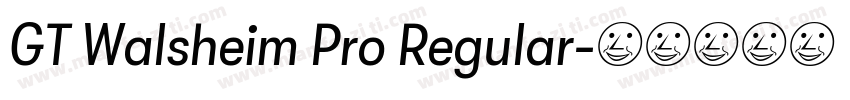 GT Walsheim Pro Regular字体转换